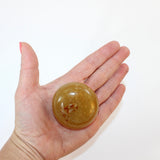 Carnelian & Golden Healer crystal palm stone