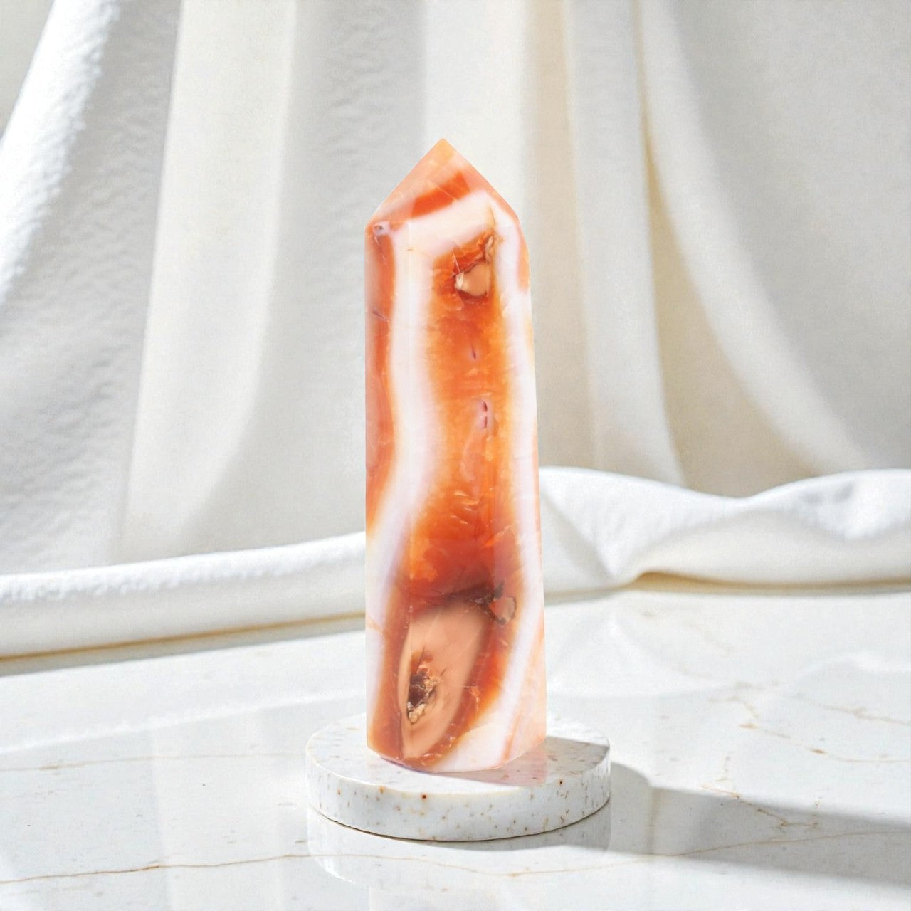 Carnelian Tower Crystal | ASH & STONE Premium online crystals. Free express shipping NZ