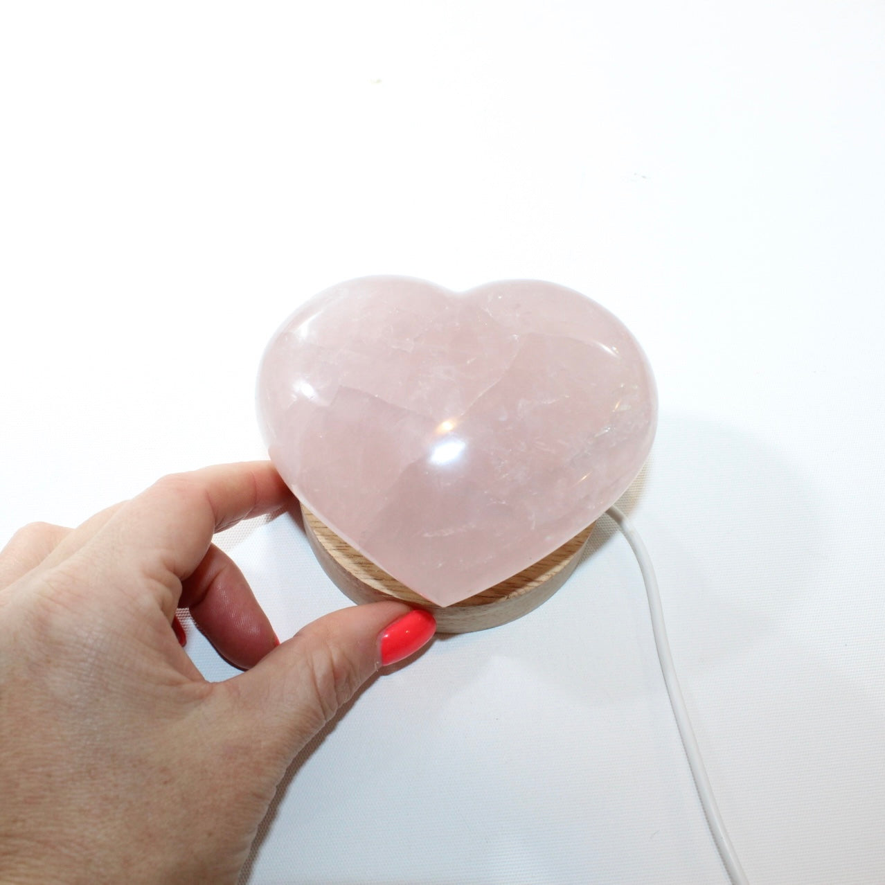 Rose Quartz Crystal Heart Lamp. Free express shipping. Shop online from ASH&STONE Crystal Shop Auckland NZ. AfterPay available. 