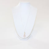One of a kind, Rose Quartz & Freshwater Pearl crystal Silver Necklace, ASH & STONE |  FREE EXPRESS SHIPPING NZ WIDE.