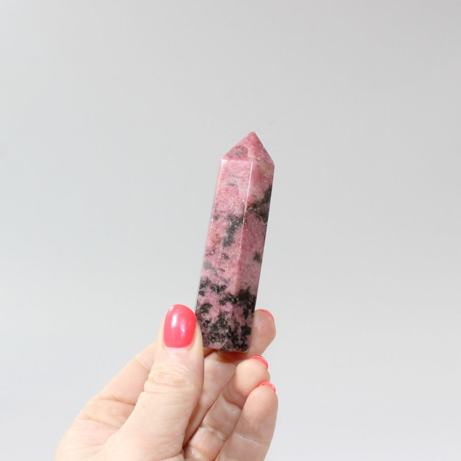 Rhodonite Crystal Tower. Free express shipping. Buy crystals online now from ASH&STONE Auckland NZ. AfterPay available.
