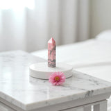 Rhodonite Crystal Tower. Free express shipping. Buy crystals online now from ASH&STONE Auckland NZ. AfterPay available.