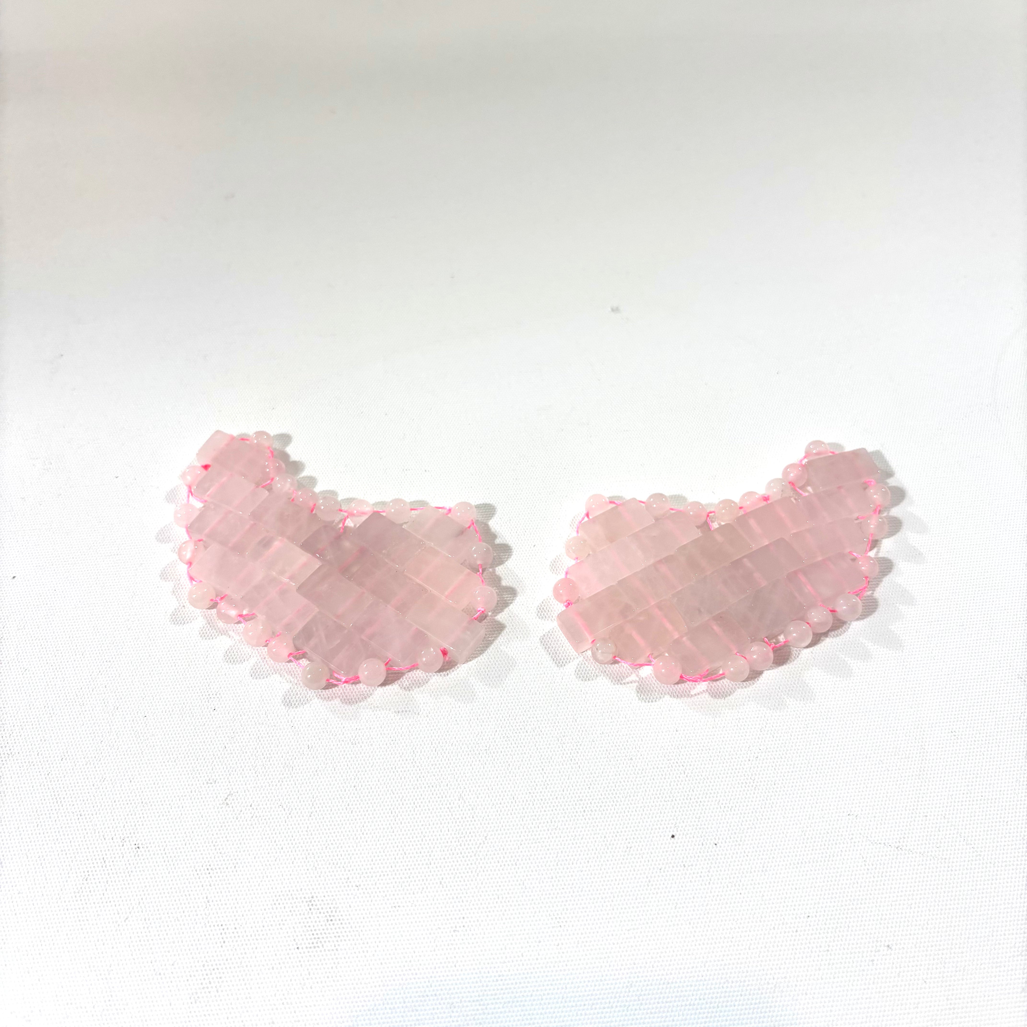 Rose Quartz Crystal Mini Eye Patches | Buy from Ash & Stone Auckland NZ 