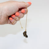 Bespoke NZ made Shungite Gold plated necklace from ASH & STONE, AUCKLAND, NZ