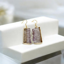 Load image into Gallery viewer, Amethyst crystal earrings
