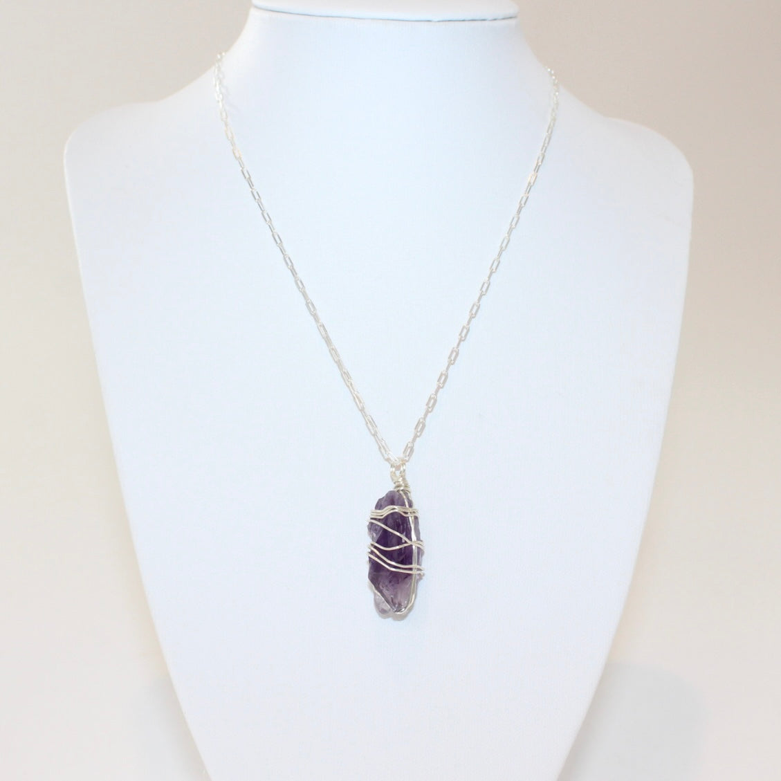 Handmade - Amethyst Silver Necklace | ASH & STONE Crystals and jewellery Auckland NZ 
