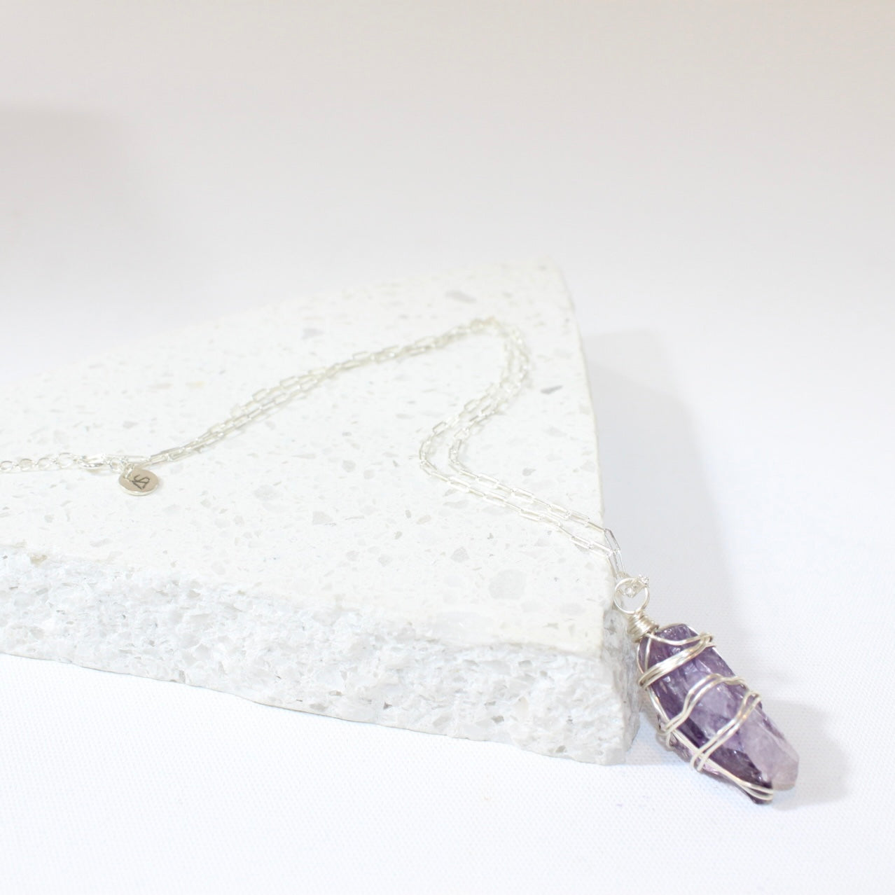 Handmade - Amethyst Silver Necklace | ASH & STONE Crystals and jewellery Auckland NZ 