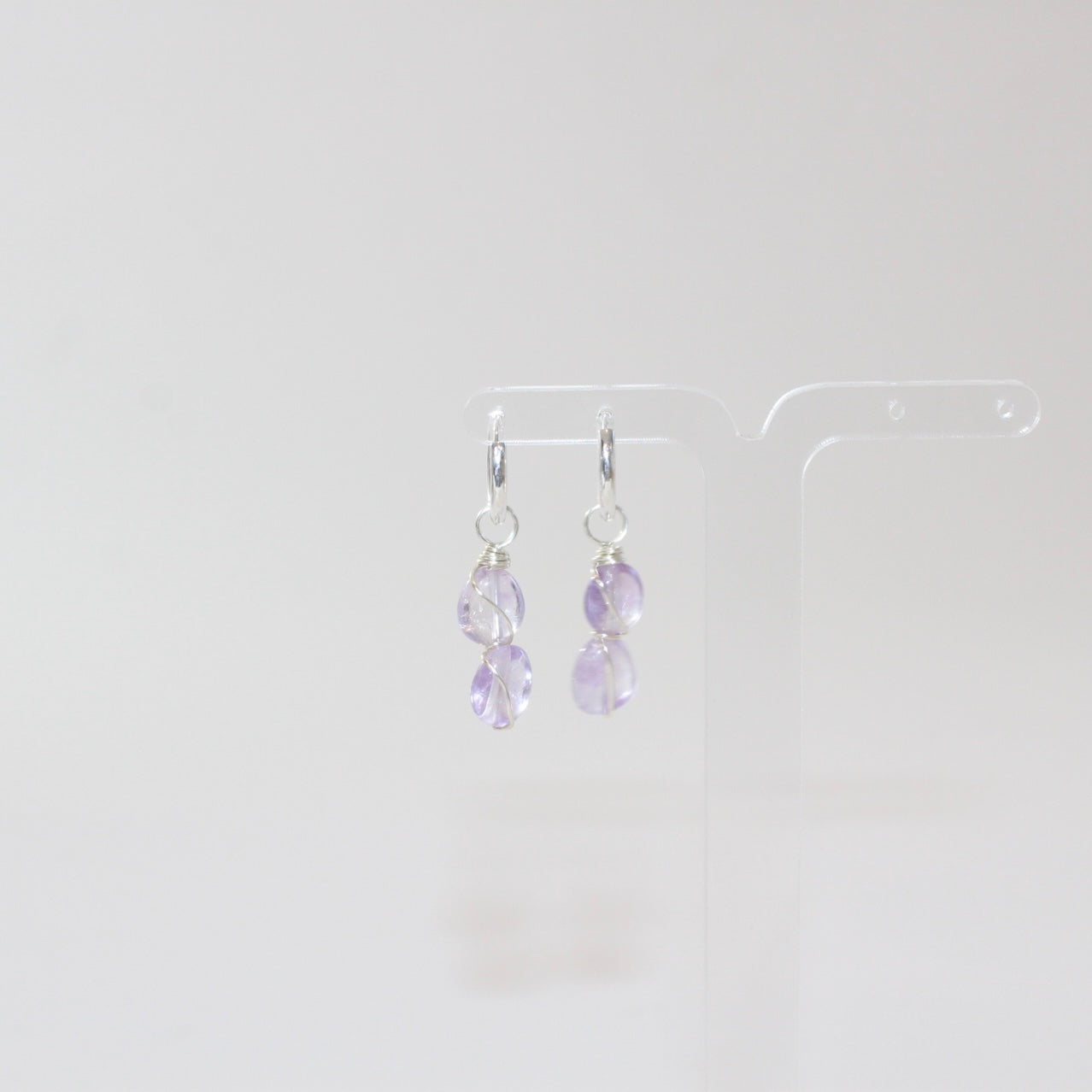 Amethyst Hoop Silver Earrings | From ASH & STONE, Crystals and jewellery, Free express shipping. 