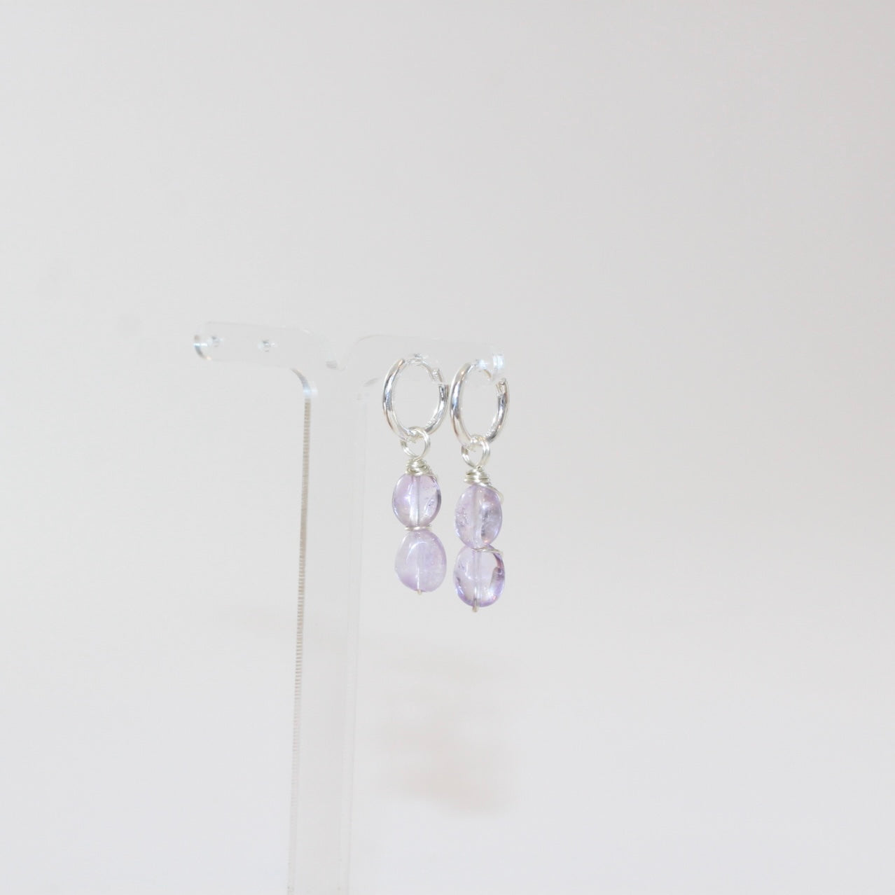 Amethyst Hoop Silver Earrings | From ASH & STONE, Crystals and jewellery, Free express shipping. 