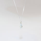 Aquamarine Crystal Silver Necklace | Free express shipping. Buy NZ-made jewellery from ASH&STONE
crystal jewellery shop Auckland NZ. AfterPay available.
