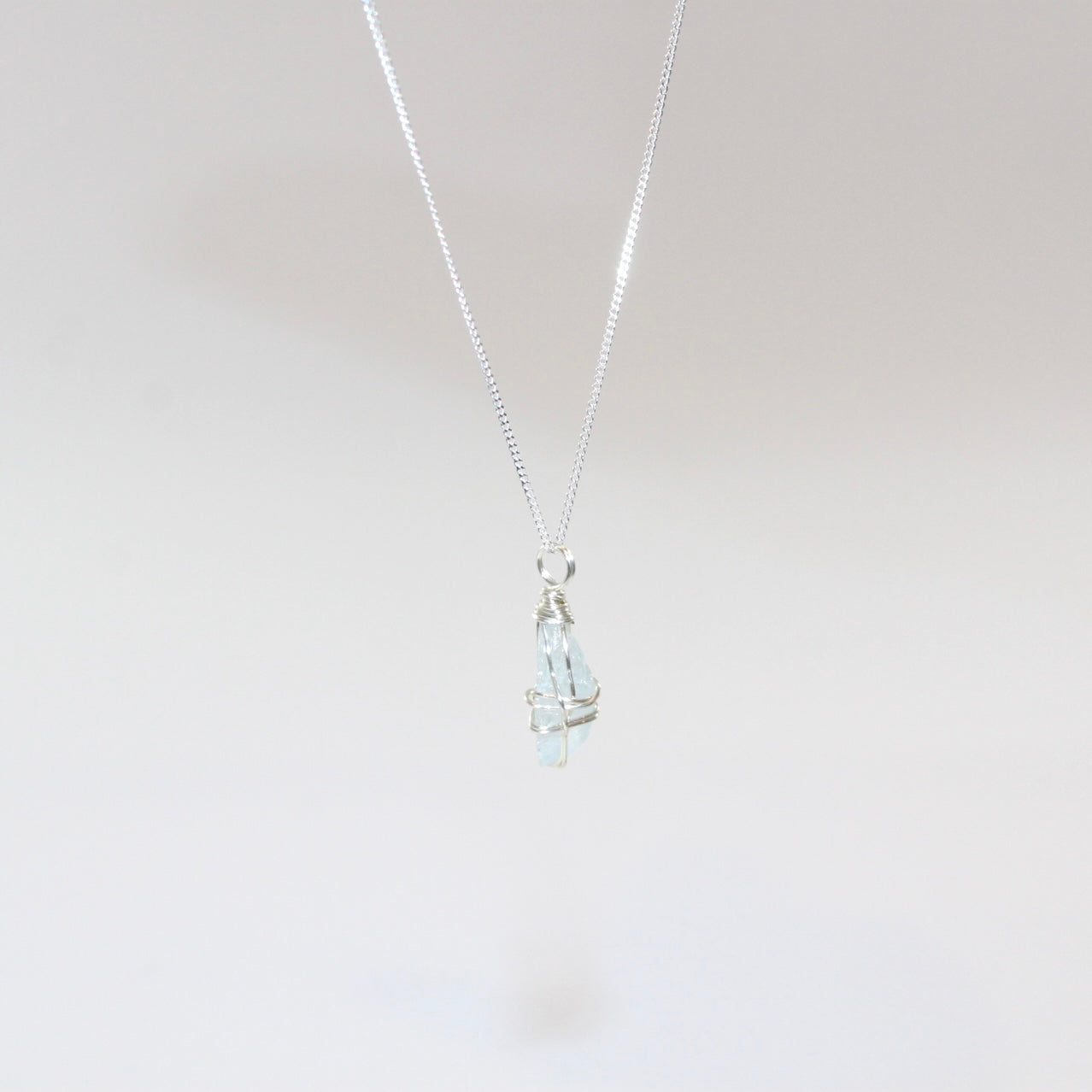 Aquamarine Crystal Silver Necklace | Free express shipping. Buy NZ-made jewellery from ASH&STONE
crystal jewellery shop Auckland NZ. AfterPay available.