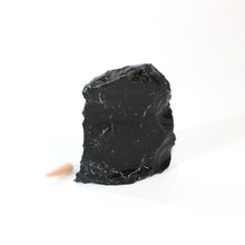Load image into Gallery viewer, Black obsidian raw chunk with cut base  | ASH&amp;STONE Crystals Shop Auckland NZ
