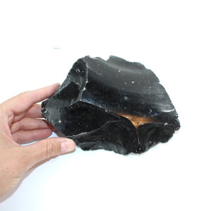 Black obsidian chunk | ASH&STONE Crystal Shop Auckland NZ