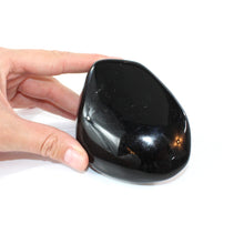 Load image into Gallery viewer, Black obsidian polished galet 
| ASH&amp;STONE Crystal Shop Auckland NZ
