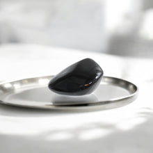 Load image into Gallery viewer, Black obsidian polished galet 
| ASH&amp;STONE Crystal Shop Auckland NZ
