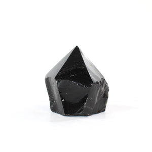 Black obsidian polished point | ASH&STONE Crystal Shop Auckland NZ