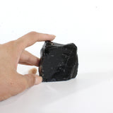 Black obsidian raw chunk | ASH&STONE Crystals Shop Auckland NZ