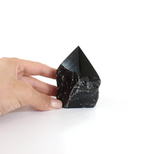 Load image into Gallery viewer, Black obsidian raw chunk with top point | ASH&amp;STONE Crystals Shop Auckland NZ
