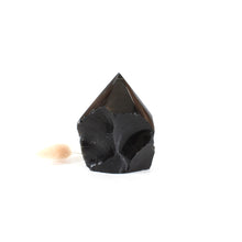 Load image into Gallery viewer, Black obsidian raw chunk with top point | ASH&amp;STONE Crystals Shop Auckland NZ

