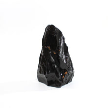 Load image into Gallery viewer, Large black obsidian raw chunk with cut base 1.48kg | ASH&amp;STONE Crystals Shop Auckland NZ
