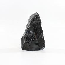 Load image into Gallery viewer, Large black obsidian raw chunk with cut base 1.48kg | ASH&amp;STONE Crystals Shop Auckland NZ
