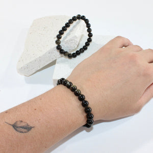 Sheen obsidian bracelet | ASH&STONE Crystal Jewellery Shop Auckland NZ