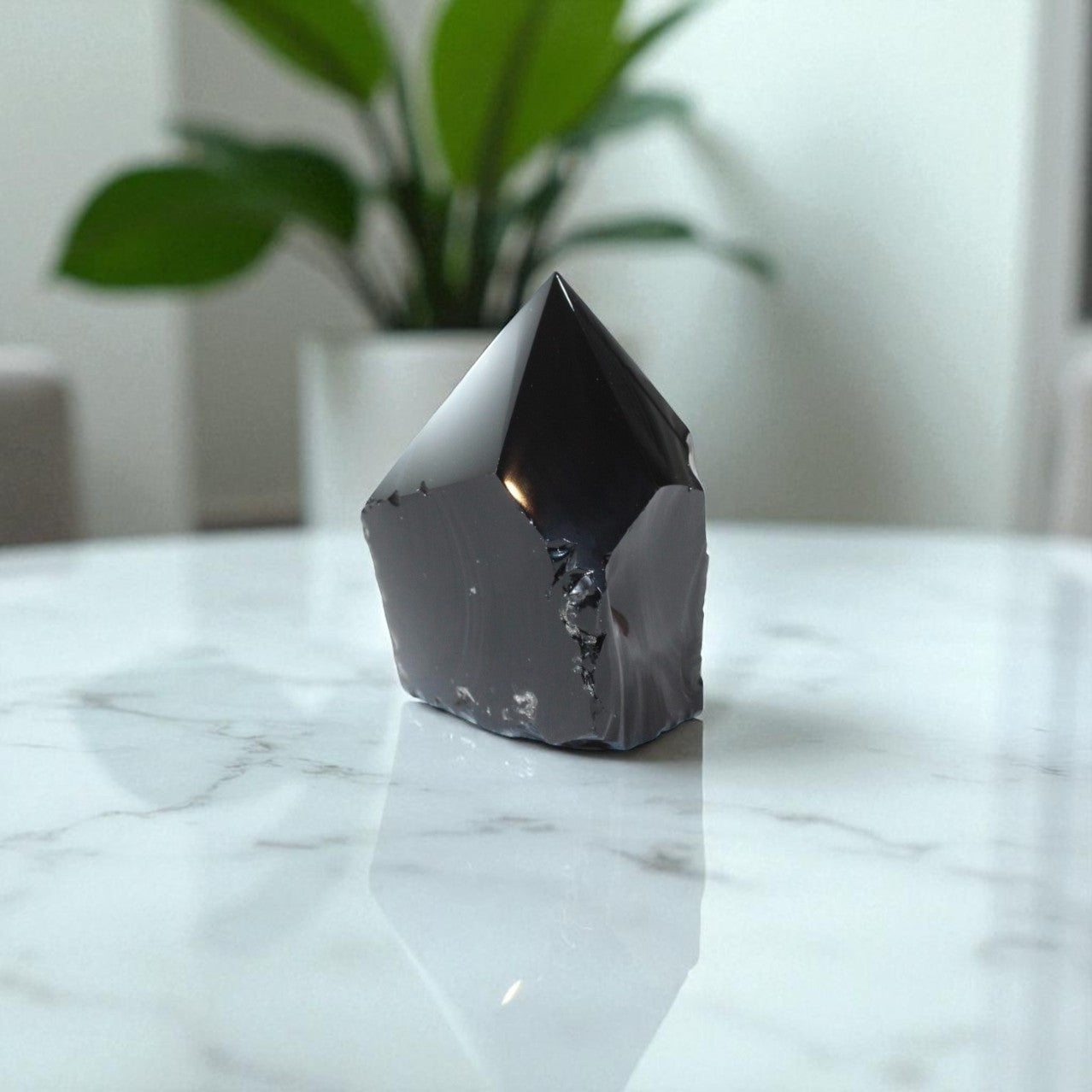 Black Obsidian Point Crystal | ASH & STONE For crystals and FREE Express shipping, Auckland NZ 