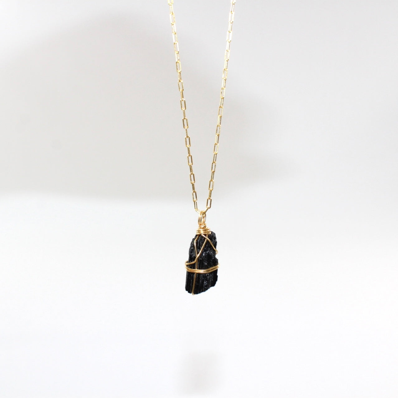 Black Tourmaline crystal gold necklace | ASH & STONE, Buy Crystals & Jewellery online, AUCKLAND NZ 