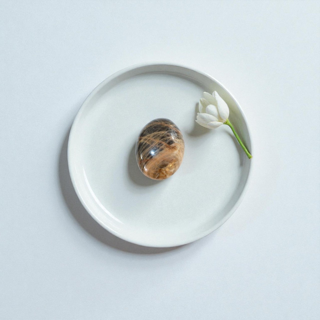 Black Moonstone Palm stone | ASH & STONE Premium crystals. Free express shipping NZ 