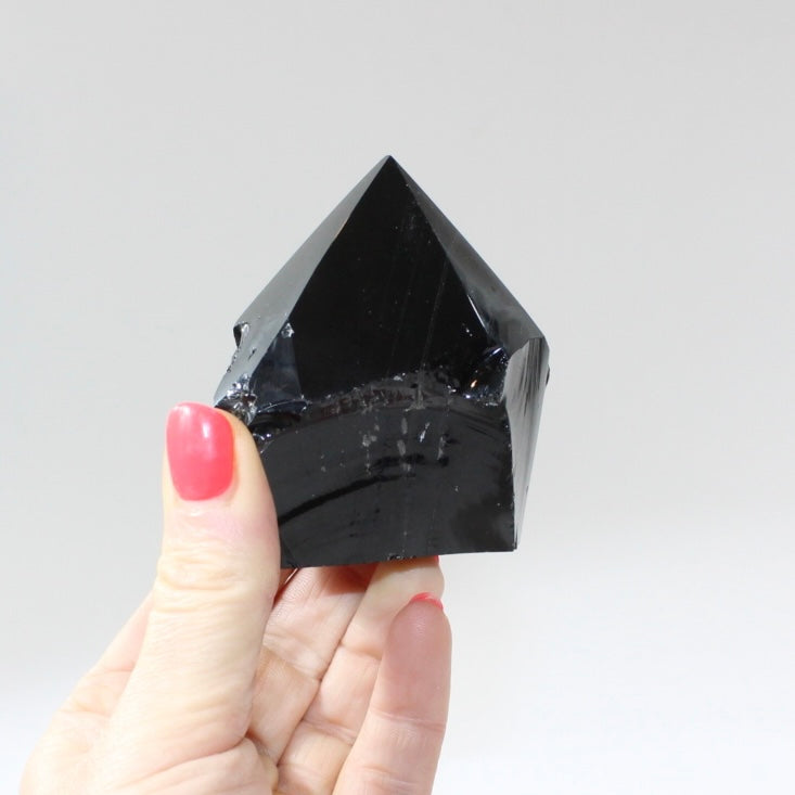 Black Obsidian Polished Point Crystal | ASH&STONE free express shipping Crystals and Jewellery NZ 