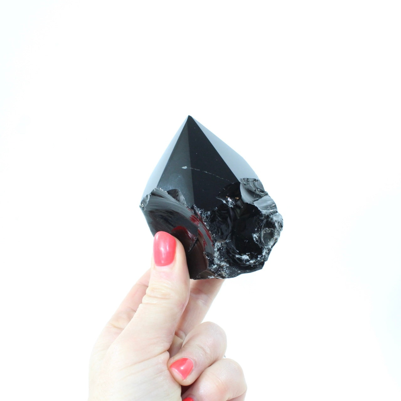 Black Obsidian Polished Point Crystal. Get the protection you need. Free express shipping. Shop online from ASH&STONE crystal shop Auckland NZ. AfterPay available.
