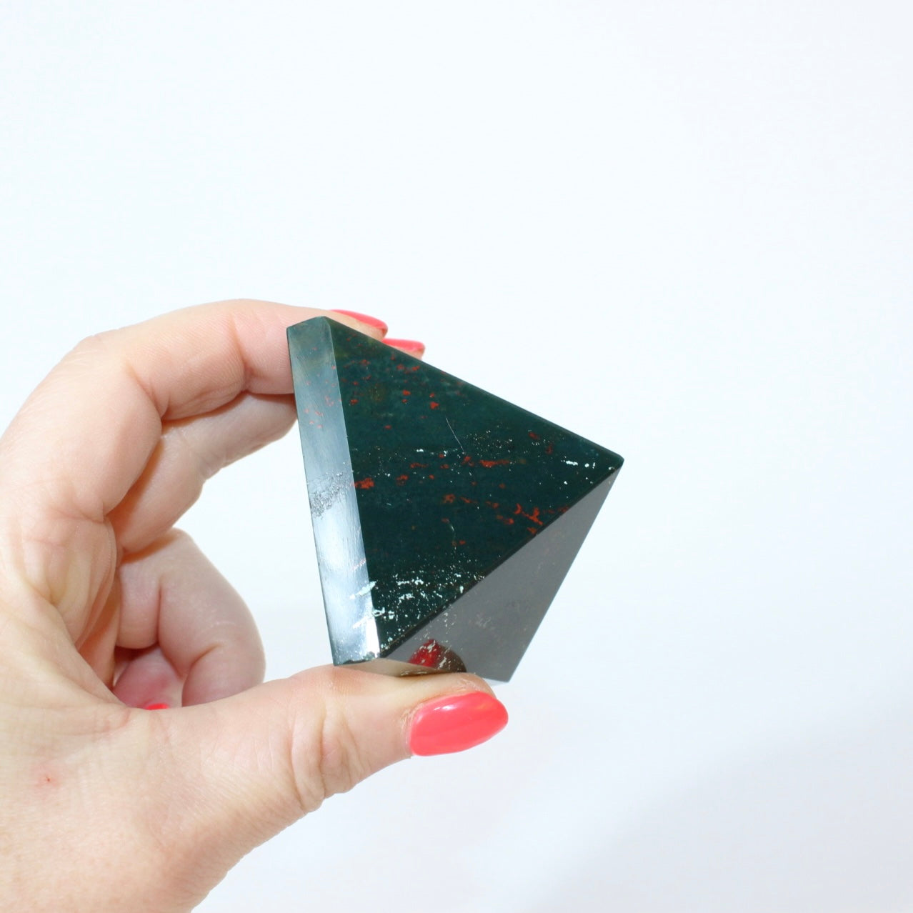 Bloodstone Crystal Pyramid | ASH & STONE crystals online, FREE express shipping. 