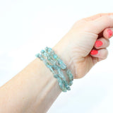 NZ-Made -Blue Apatite Bead Crystal Bracelet | ASH & STONE, crystal jewellery. Free express shipping NZ