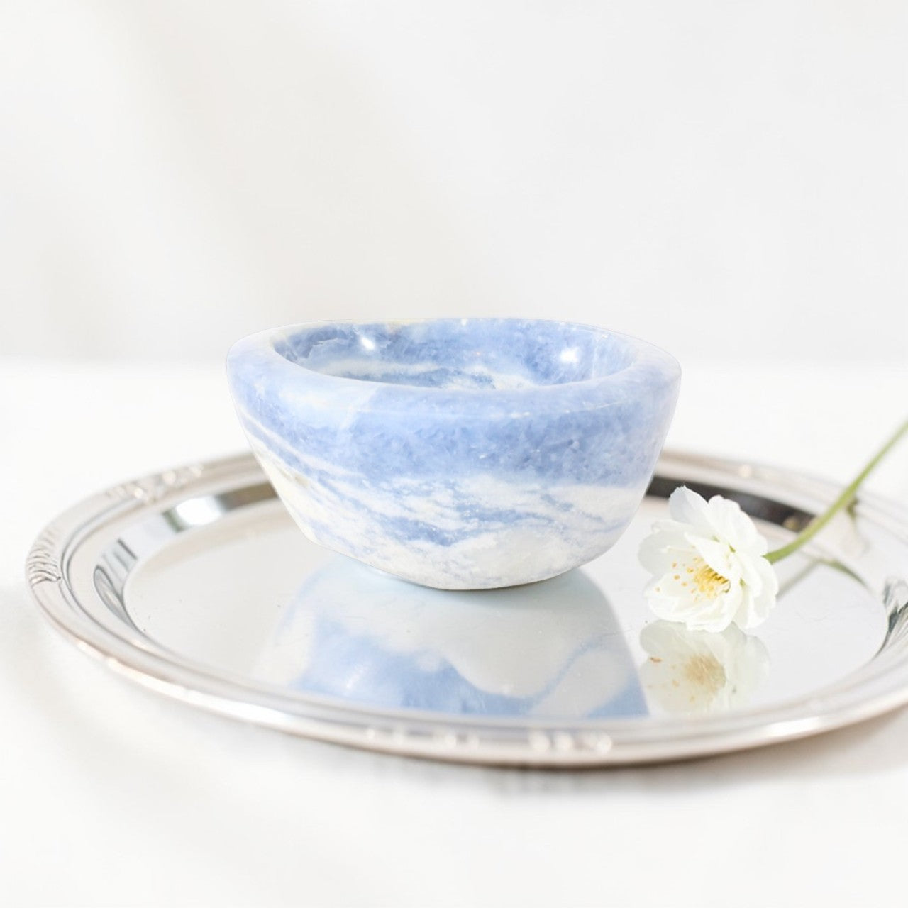 Blue Calcite Bowl | ASH & STONE premium online crystals. Free express shipping NZ. 