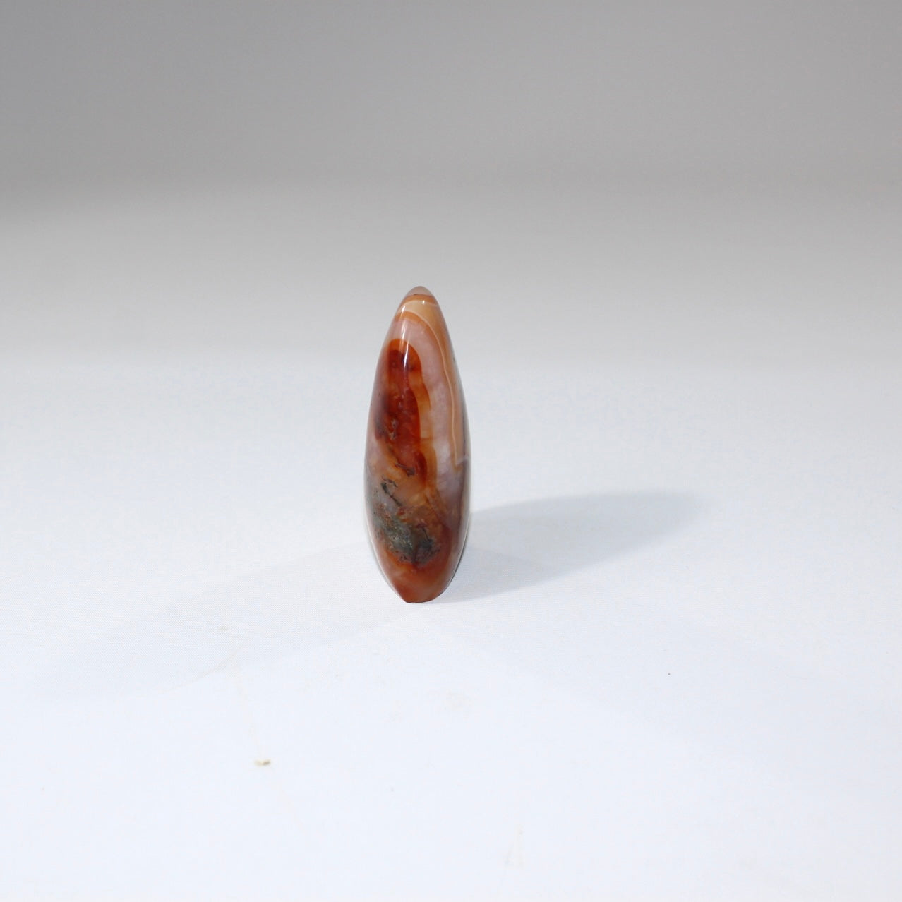 Carnelian polished crystal freeform with Druzy. Ash and Stone NZ 