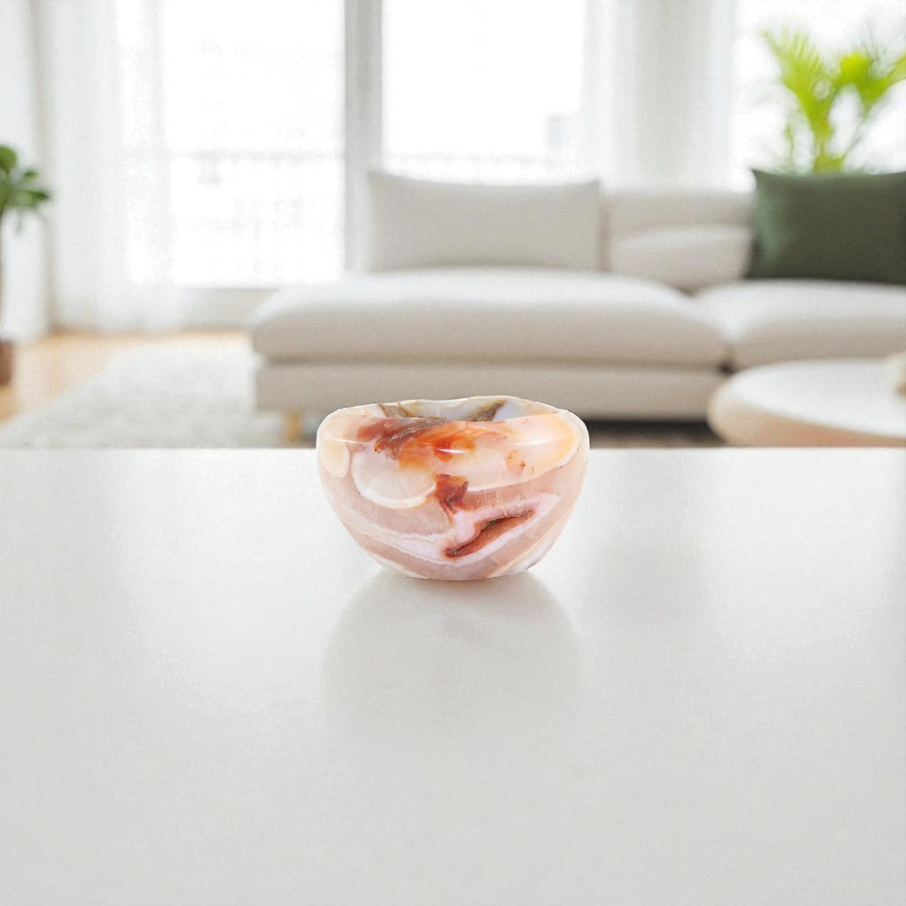 Carnelian polished crystal bowl. Free express shipping. Shop online from ASH&STONE crystal shop Auckland NZ. AfterPay available.