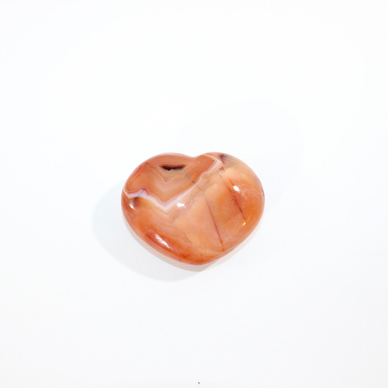 Carnelian Polished heart | ASH&STONE.  Free express shipping. Buy online from ASH&STONE Auckland NZ. AfterPay available.