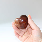 Carnelian deep red polished crystal heart. Free express shipping. Shop online from ASH&STONE crystal shop Auckland NZ. AfterPay available.