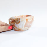 Carnelian polished crystal bowl. Free express shipping. Shop online from ASH&STONE crystal shop Auckland NZ. AfterPay available.