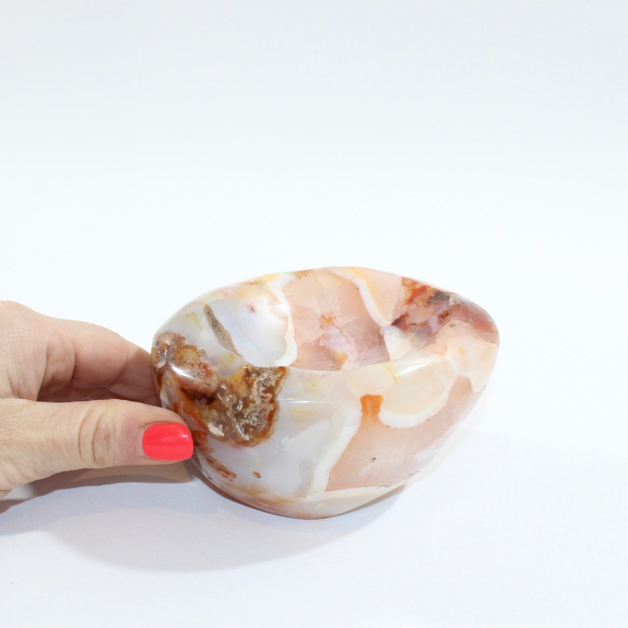 Carnelian polished crystal bowl. Free express shipping. Shop online from ASH&STONE crystal shop Auckland NZ. AfterPay available.
