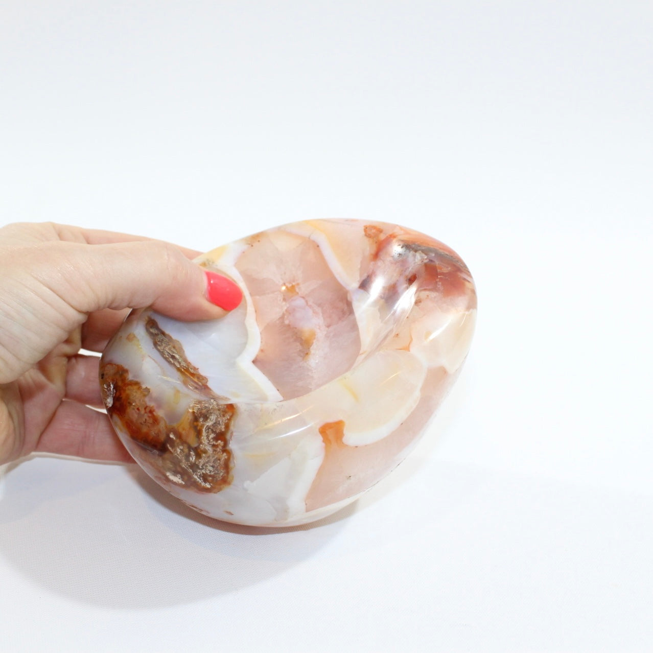 Carnelian polished crystal bowl. Free express shipping. Shop online from ASH&STONE crystal shop Auckland NZ. AfterPay available.