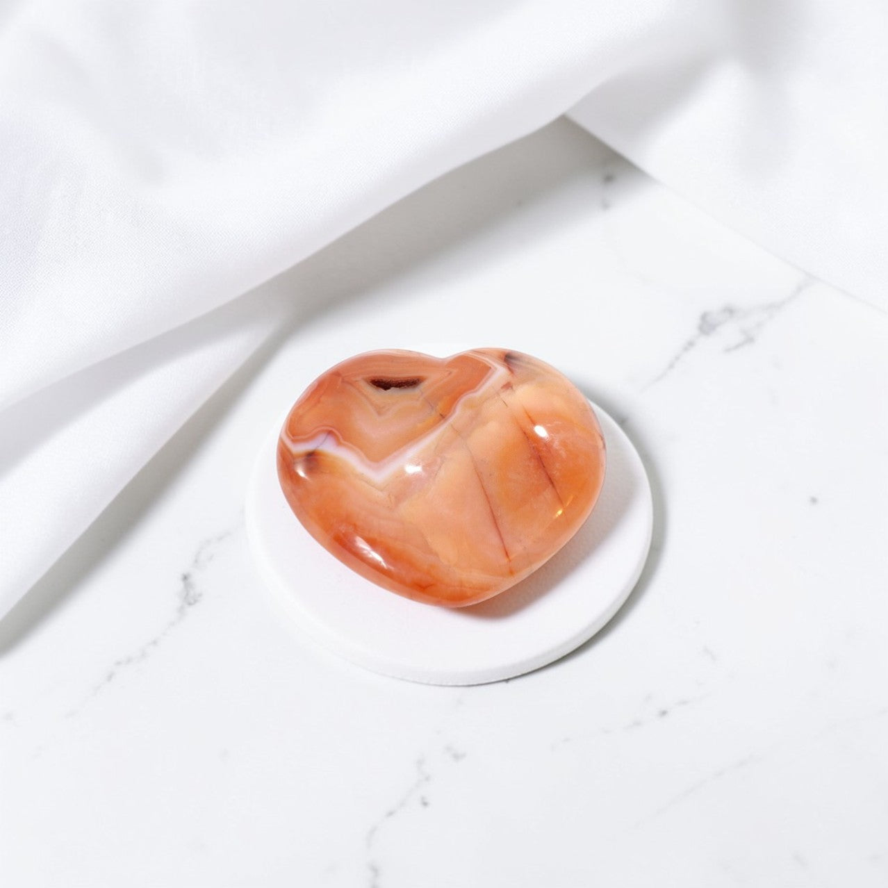 Carnelian Heart | ASH & STONE. Premium online crystals. Free express shipping NZ