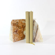 Load image into Gallery viewer, Large Caribbean calcite crystal bookends 4.59kg | ASH&amp;STONE Crystal Shop Auckland NZ
