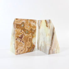 Load image into Gallery viewer, Large Caribbean calcite crystal bookends 4.59kg | ASH&amp;STONE Crystal Shop Auckland NZ
