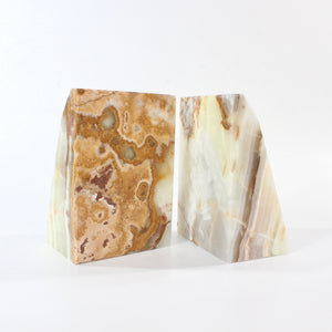 Large Caribbean calcite crystal bookends 4.59kg | ASH&STONE Crystal Shop Auckland NZ