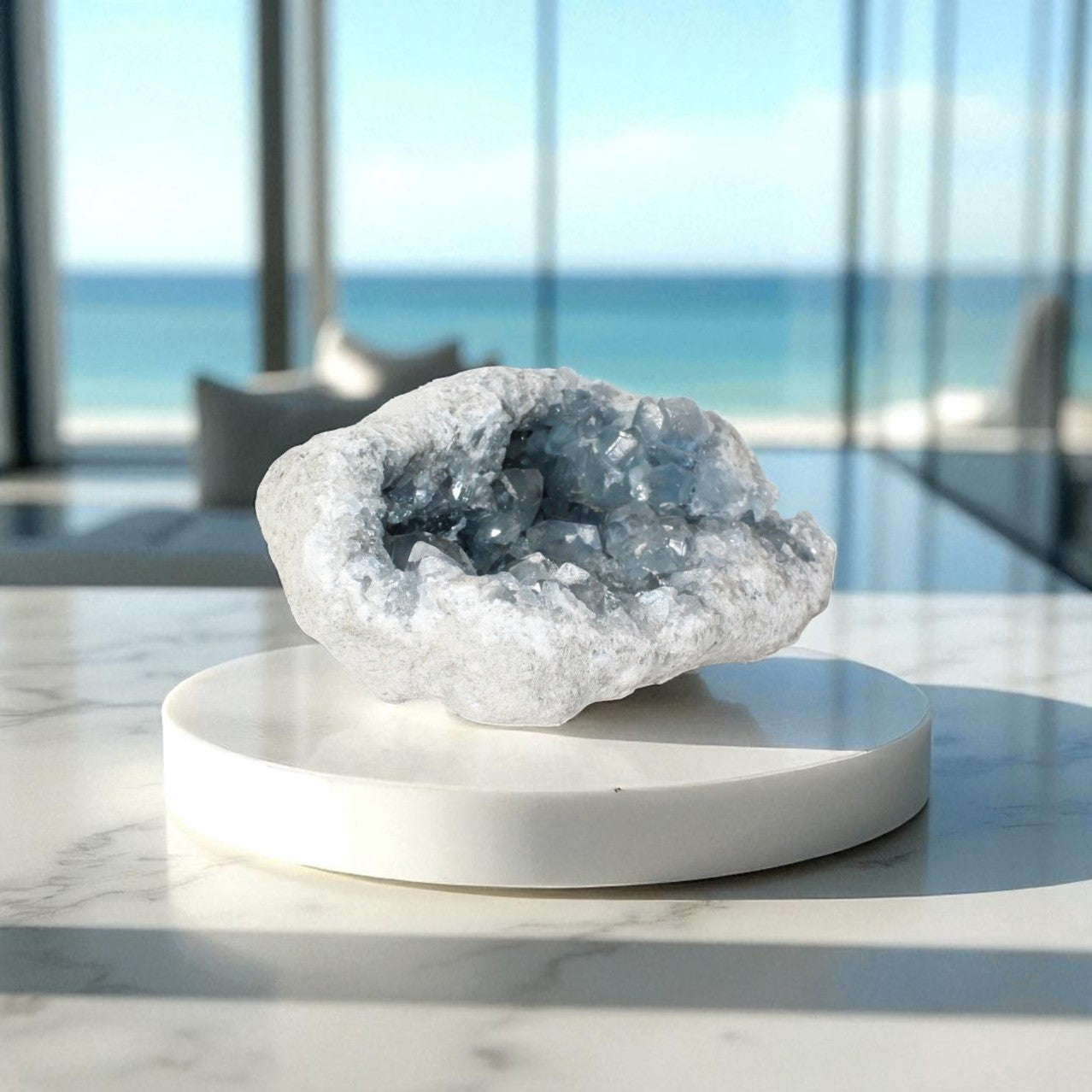 Celestite Crystal Cluster 3.4kg | ASH&STONE Crystals online. Free express shipping.