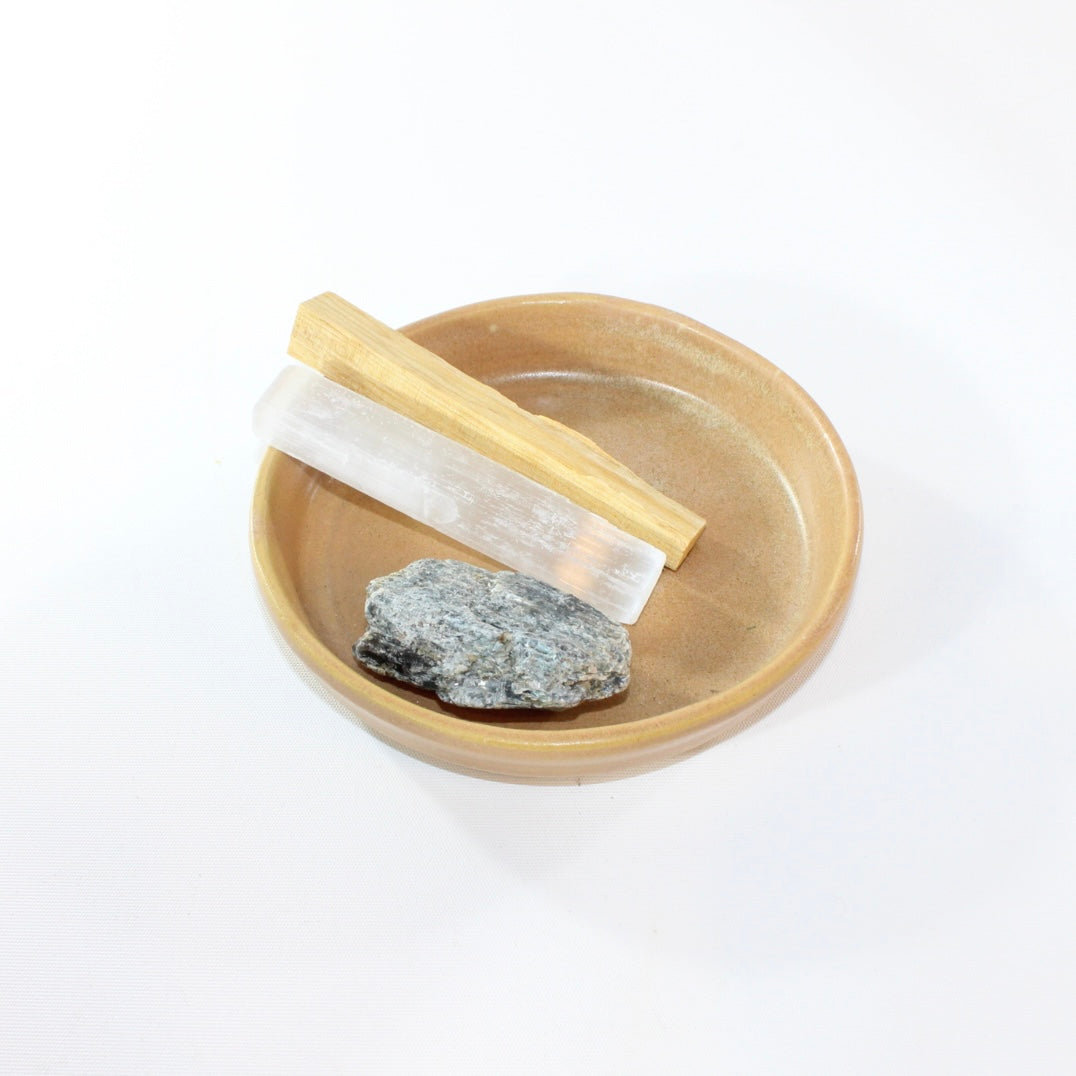 Ceramic & crystals cleansing pack with palo santo | ASH&STONE Crystal Shop Auckland NZ