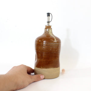 Bespoke NZ handmade large ceramic oil / vinegar dispenser | ASH&STONE Ceramics Shop Auckland NZ