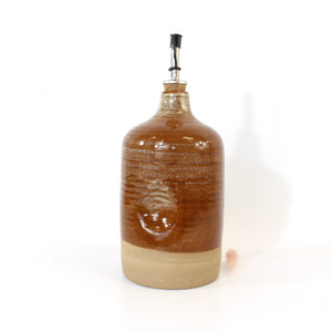 Bespoke NZ handmade large ceramic oil / vinegar dispenser | ASH&STONE Ceramics Shop Auckland NZ