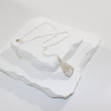 Bespoke hand made ; Natural Clear Quartz crystal necklace in Stirling Silver Wear for Clarity and Purity | ASH & STONE, AUCKLAND, NZ